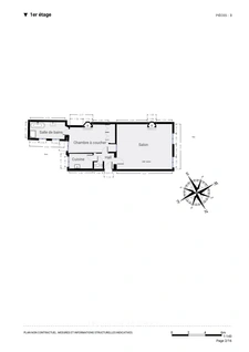 Appartement - 2 pièces - 1 chambre - 72 m² - Paris 4 / Ile Saint-Louis