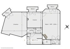 PARIS 20 - QUARTIER JOURDAIN - APPARTEMENT - 2 PIECES - 1 CHAMBRE - 45M2 - 430 000€