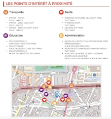 Appartement 3 p.<span></span>53 m² avec terrasse de 30 m²- Paris 17