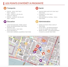 Appartement - 3 pièces - 2 chambres - 70 m² - Paris 1