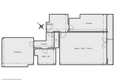 PUTEAUX / REPUBLIQUE<span></span>APPARTEMENT AVEC BALCON<span></span>2 PIECES<span></span>1 CHAMBRE- 48 M²<span></span>390.000 €