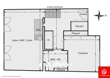 Duplex - 3 pièces - 2 chambres - 51,09 m² - Paris 2 / Montorgeuil