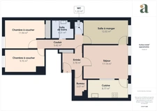 LE CHESNAY - APPARTEMENT - 4 PIÈCES - 2 CHAMBRES - 79 M2 - 473 500 €