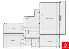 Appartement<span></span>4 pièces<span></span>2 chambres<span></span>96 m²<span></span>Paris 16ème
