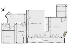 ISSY LES MOULINEAUX / MAIRIE D’ISSY – APPARTEMENT - 3 PIECES - 1 CHAMBRE - BALCON - 46 M2 - 410.000 €