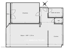 Appartement<span></span>2 pièces<span></span>1 chambre<span></span>52 m2<span></span>Clichy