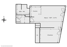 LA GARENNE COLOMBES / QUARTIER PLAISANCE– STUDIO LUMINEUX – 30 M2 – 219.000 €