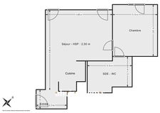 ASNIERES SUR SEINE / GRESILLONS - APPARTEMENT TERRASSE JARIDN - 2 PIECES - 1 CHAMBRE - 44 M2 - 265.000 €