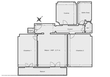 LE RAINCY / QUARTIER MAIRIE<span></span>APPARTEMENT AVEC BALCON<span></span>3 PIECES<span></span>2 CHAMBRES<span></span>60 M²<span></span>275.000 €