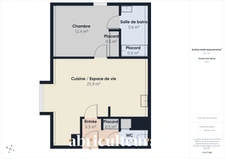 Appartement T2 au 2ème et dernier étage<span></span>Vue agréable<span></span>Calme