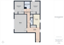 Appartement T3 de 73 m²<span></span>Résidence de standing, cuisine indépendante, Survilliers