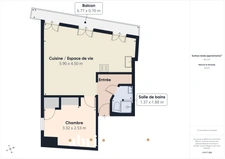 T2 dernier étage - 37 m2 avec balcon Marseille 5ème