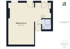 Charmant T1 bis 39m2 - Marseille 5ème La Conception