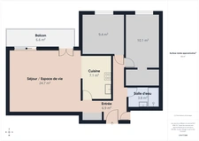 AIX EN PROVENCE - T3 avec balcon - DPE B