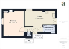 Bel appartement traversant de 42m2 avec jardin - Rue de Bourgogne Lyon 9ème