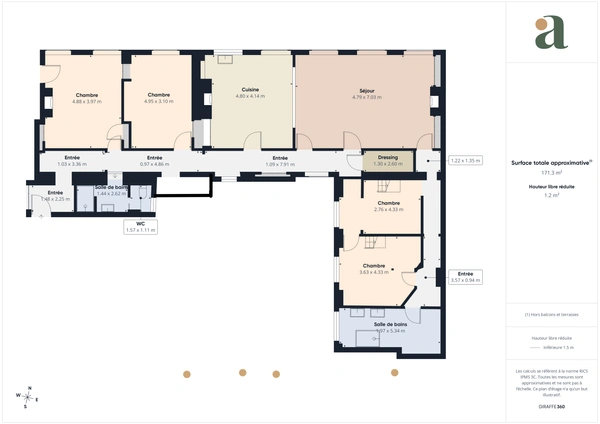 Appartement<span></span>176 m²<span></span>5 pièces<span></span>Saint-Étienne Rue de la Résistance