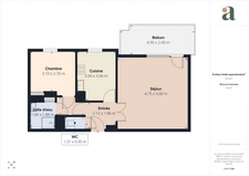 Appartement 2 pièces<span></span>50 m²<span></span>Bron au pied du tram