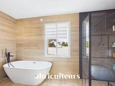 Maison d'architecte récente de plain pied<span></span>vue dégagée sur nature