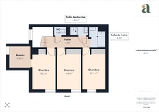 Maison duplex 90m2 avec grande terrasse 36m2 en vente à Paris 20e