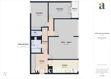 Appartement traversant avec loggia, parking et cave en vente au Plessis-Bouchard 95130