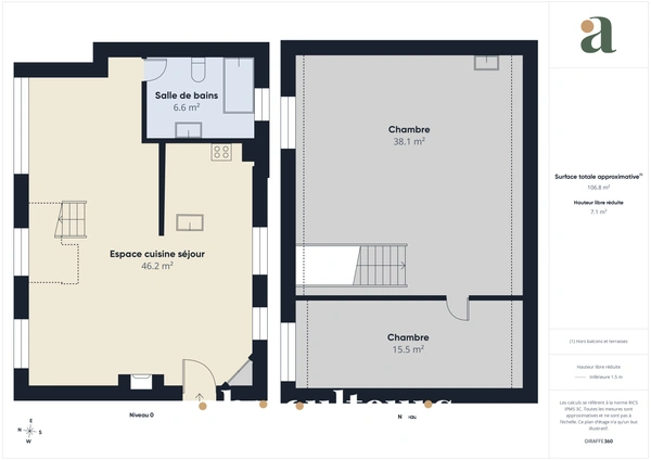Vente Maison Historique de Charme 103 m²<span></span>Cour Pavée & Terrasse<span></span>Le Pecq (78230)
