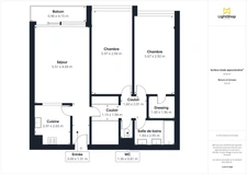 Appartement 3 pièces<span></span>86 m²<span></span>Balcon<span></span>Terrasse des Reflets, Courbevoie (92400)