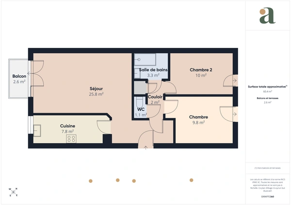 Appartement 3 pièces dernier étage avec balcon sans vis-à-vis en vente à Argenteuil 95100