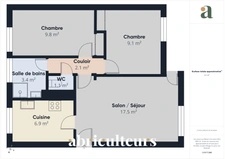 Appartement 3 pièces - 52 m² - Argenteuil Orgemont