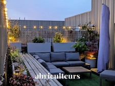 Asnières-sur-Seine : Superbe duplex esprit « penthouse » 96 m² + 70 m² de terrasses plein Sud, vue panoramique & double parking avec borne électrique