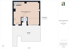 Maison duplex 90m2 avec grande terrasse 36m2 en vente à Paris 20e