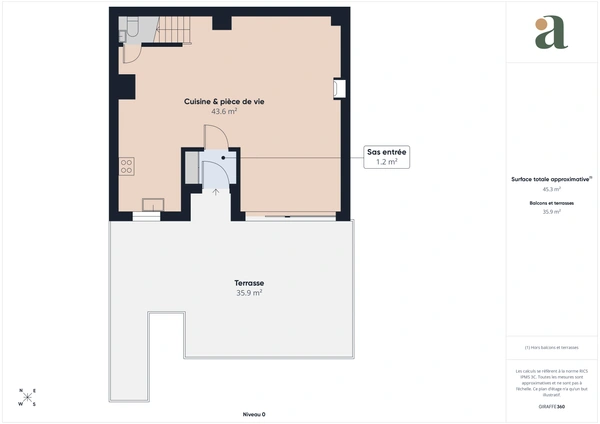 Maison duplex 90m2 avec grande terrasse 36m2 en vente à Paris 20e