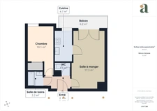 Appartement 2 pièces<span></span>40 m²<span></span>Villeneuve-la-Garenne Avenue du Ponant