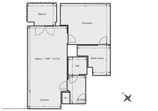 NANTES / MELLINET<span></span>APPARTEMENT<span></span>2 PIÈCES<span></span>1 CHAMBRE<span></span>40 M2<span></span>213.000 €