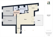 Appartement 3 pièces de 62m² en très bon état - Ascenseur balcon double parking au pied des transports - rue de la Convention à Nantes 44100