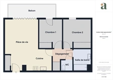 Appartement T3 baigné de lumière en parfait état<span></span>Ascenseur, balcon et stationnement<span></span>44 rue Théophile Guillou à SAINT-HERBLAIN 44800