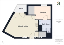 Joli deux pièces en parfait état - Immeuble moderne, ascenseur, balcon et parking - bd Emile Gabory à Nantes 44200