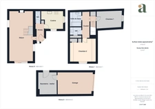 Maison 2 chambres sur les bords de Loire<span></span>Jardin, garage, parcelle de 300m²<span></span>place Jean Saillant à Indre