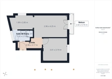 Adorable 2 Pièces entièrement rénové de 36 m² avec Balcon et Cave - Nice bas Cyrnos