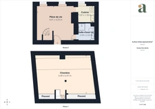 Duplex T2/T3<span></span>60 m2<span></span>Bordeaux, quartier des Chartrons