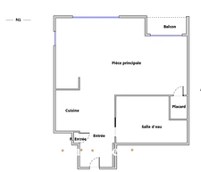 Studio  30 m² avec balcon – Courbevoie -  Victor Hugo