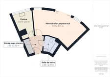 Grand studio lumineux vendu à Neuilly sur Seine (92200)
