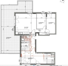 COLOMBES - APPARTEMENT NEUF AVEC TERRASSE PLEIN SUD DE 65M2 - 4 PIÈCES - 3 CHAMBRES - 102 m2 - 590.000€