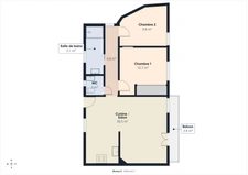 Appartement 3 pièces lumineux avec terrasse, jardin privatif au Cannet