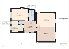 Charmant appartement<span></span>61 m²<span></span>3 pièces<span></span>Saint-Mandé