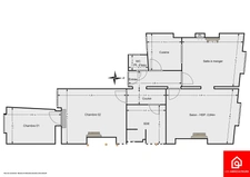 Appartement<span></span>2/3 pièces<span></span>61 m²<span></span>Paris 6