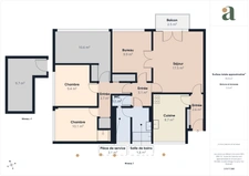 Appartement 5 pièces de 84 m² avec cave et place de parking<span></span>Cognac