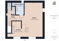 Duplex T3 de 64 m² au Bouscat, Parc de l'Ermitage<span></span>2 chambres, copropriété de 2 lots