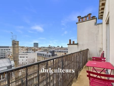 Dernier étage - Appartement 2 pièces avec balcons - Paris 20