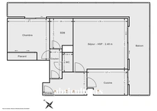 PARIS 11 / QUARTIER ROQUETTE - APPARTEMENT AVEC TERRASSE - 2 PIECES - 1 CHAMBRE - 49 M2 - 632.400 €