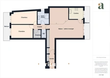 Appartement traversant 3 pièces avec balcons – Dernier étage – Boulogne-Billancourt